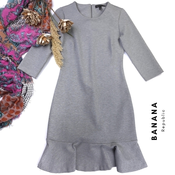 Banana Republic Dresses & Skirts - Banana Republic Gray Viscose Blend Dress Size 0 Petite